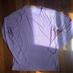 Smart-wool pink-purple wool base layer